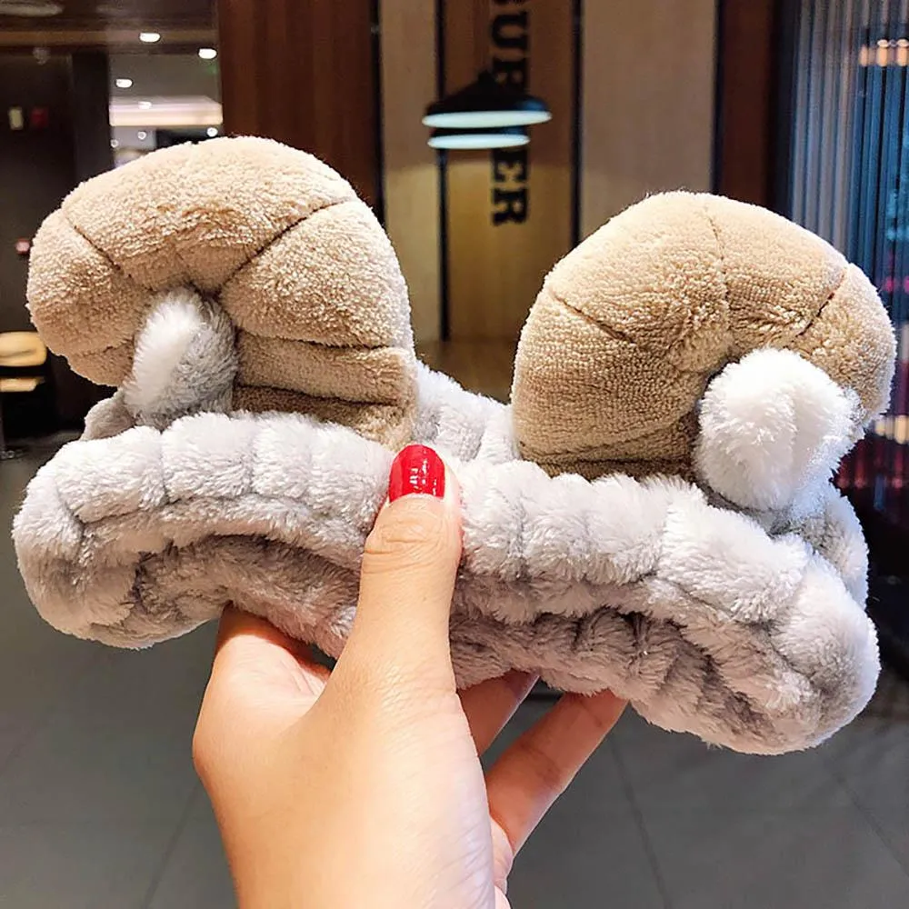 Soft and Fluffy Coral Fleece Bow Headbands