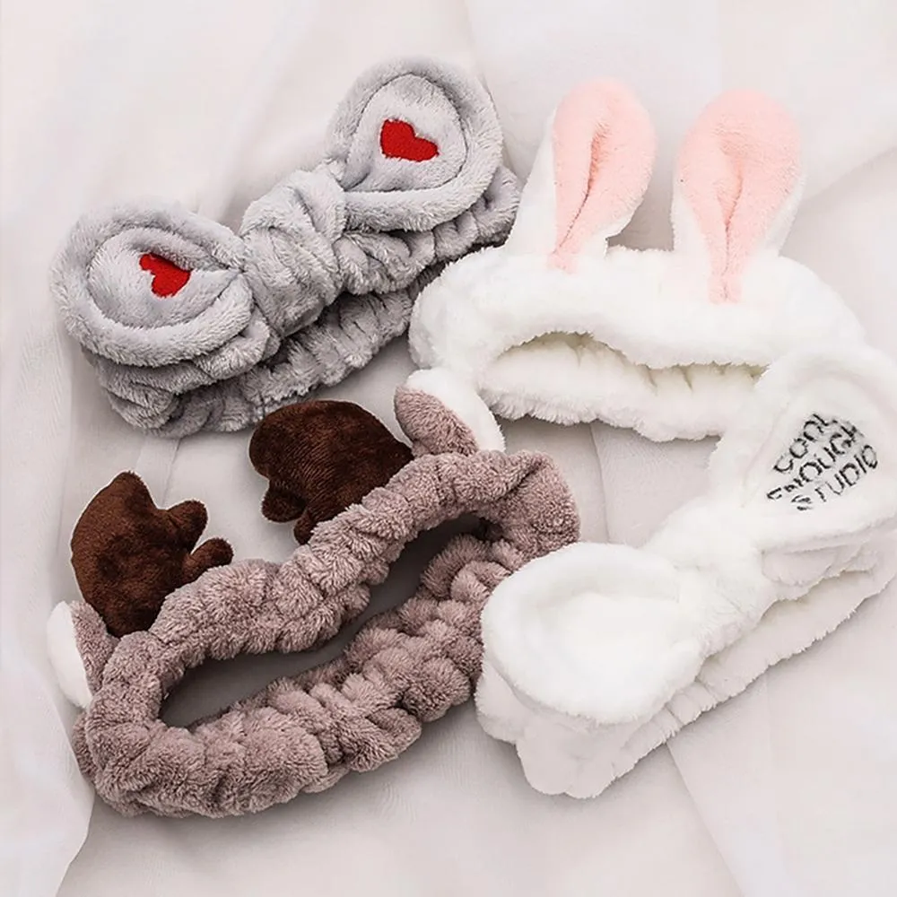 Soft and Fluffy Coral Fleece Bow Headbands