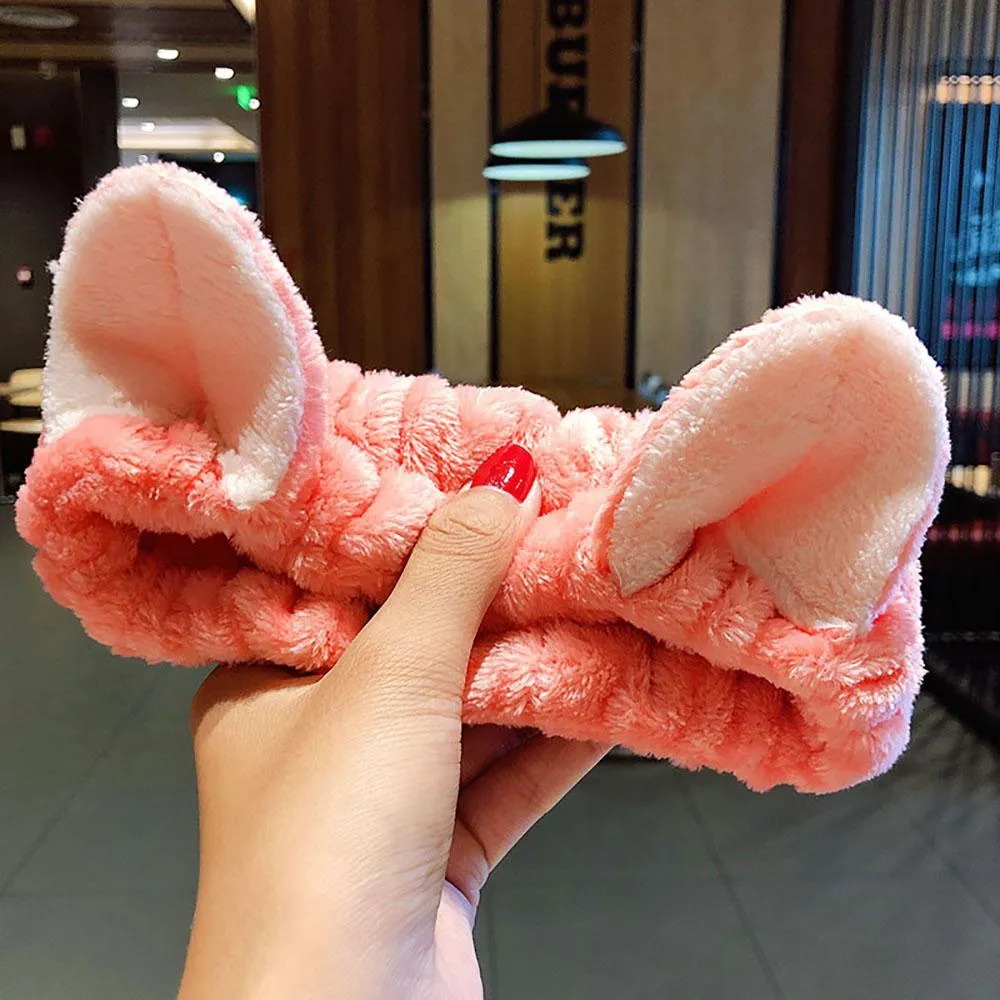 Soft and Fluffy Coral Fleece Bow Headbands