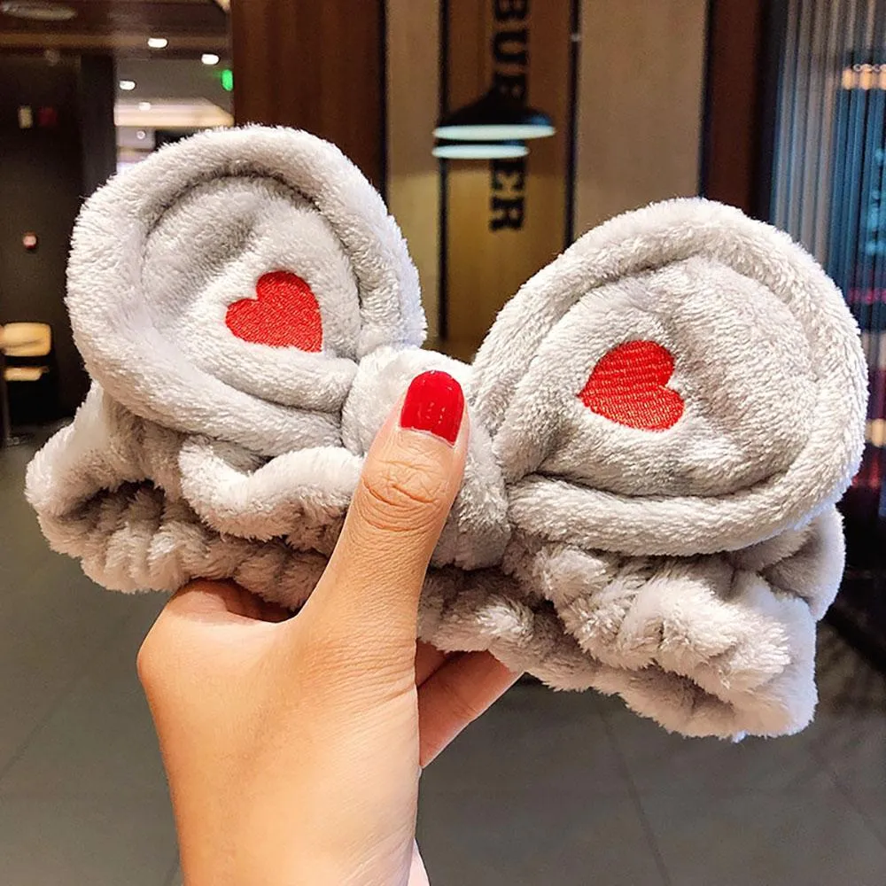 Soft and Fluffy Coral Fleece Bow Headbands