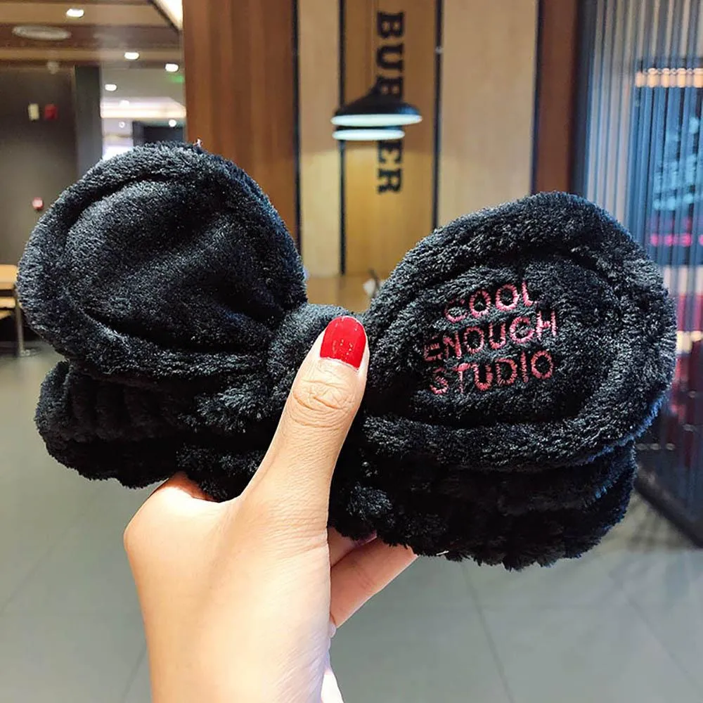 Soft and Fluffy Coral Fleece Bow Headbands