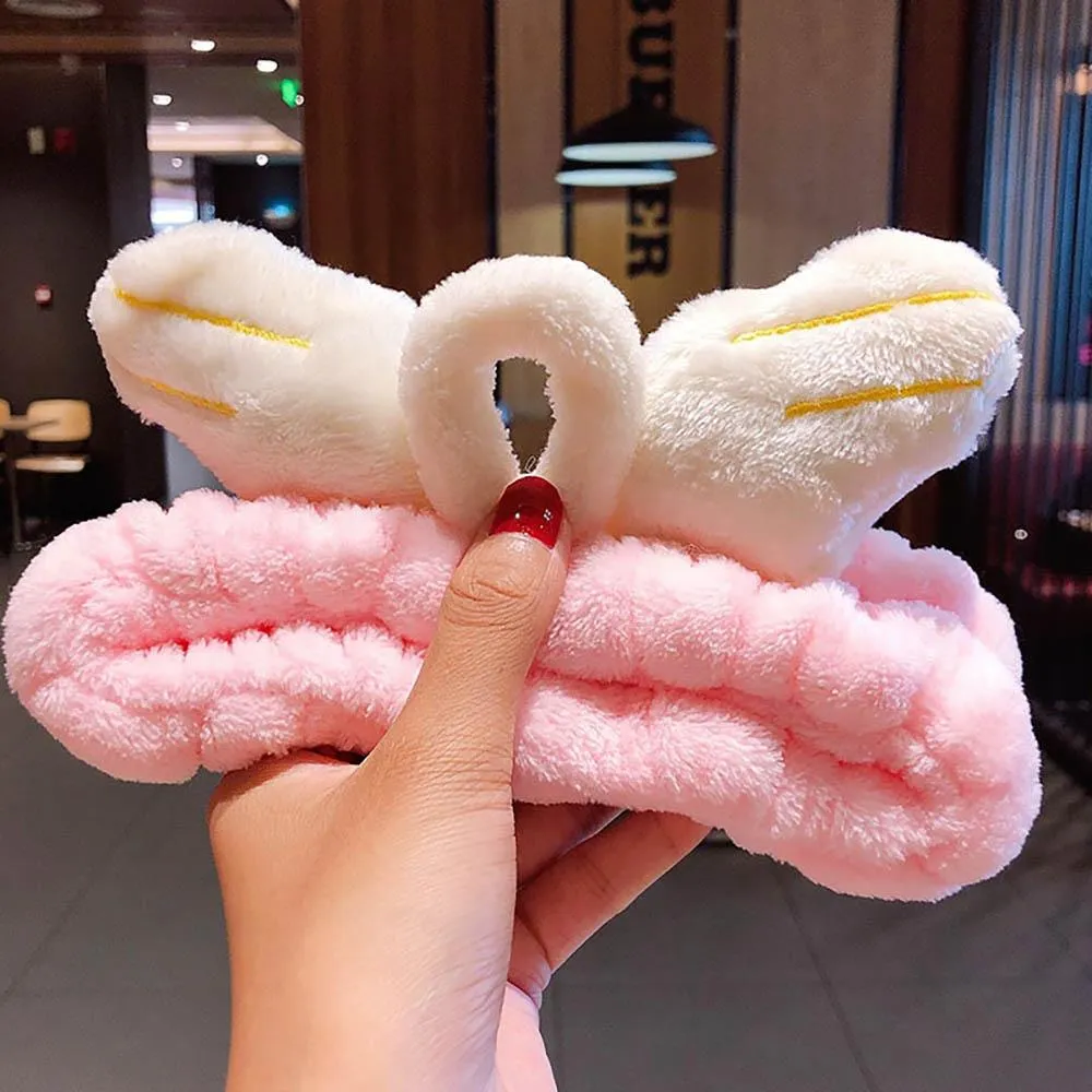 Soft and Fluffy Coral Fleece Bow Headbands