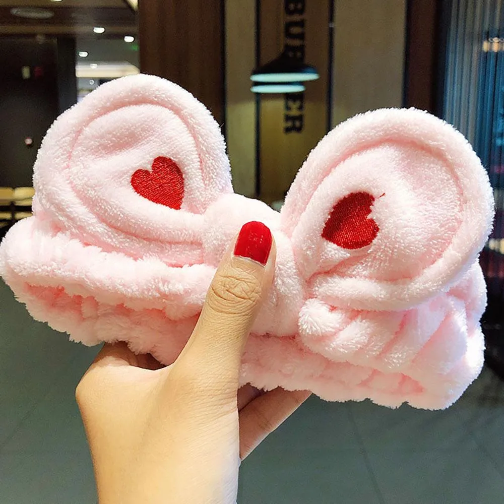 Soft and Fluffy Coral Fleece Bow Headbands