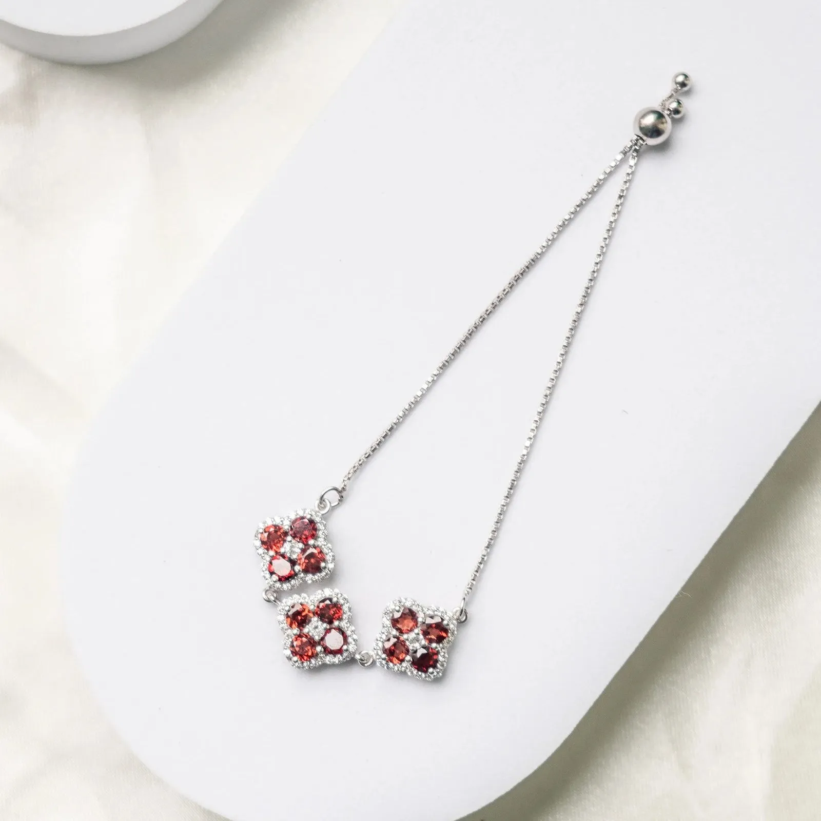Tender Trinklet Garnet Bracelet