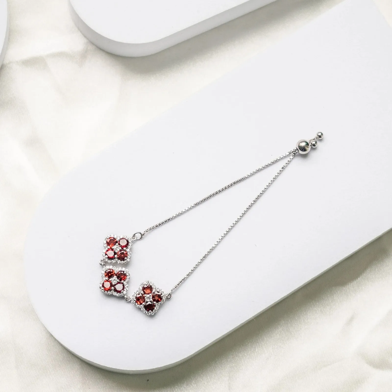Tender Trinklet Garnet Bracelet