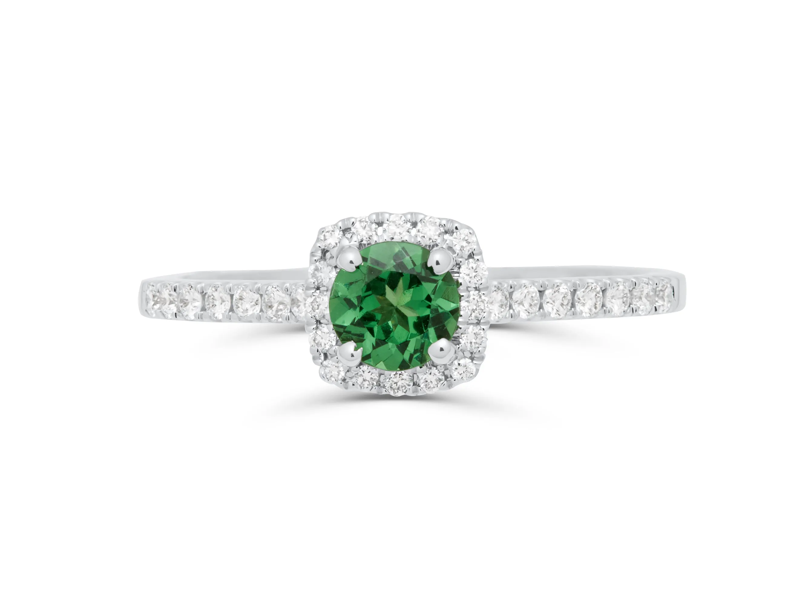 Tsavorite Garnet and Diamond Ring