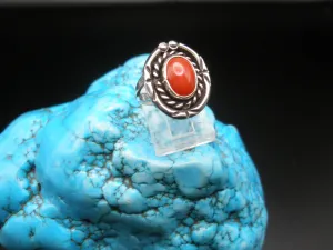 Vintage Coral PInky Ring