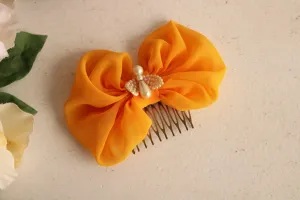 Vintage Inspired Angel Hair Bow on Comb