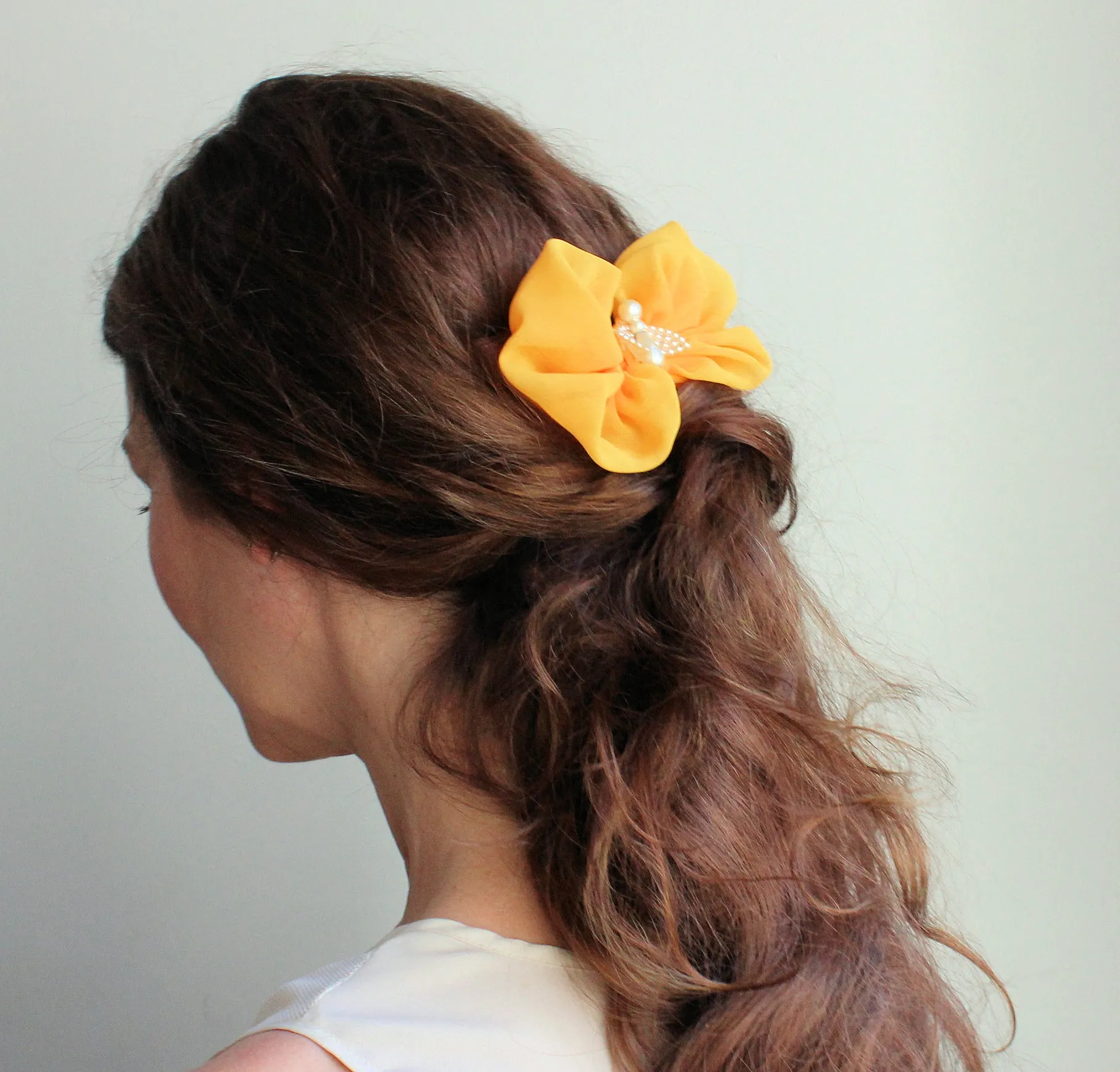 Vintage Inspired Angel Hair Bow on Comb
