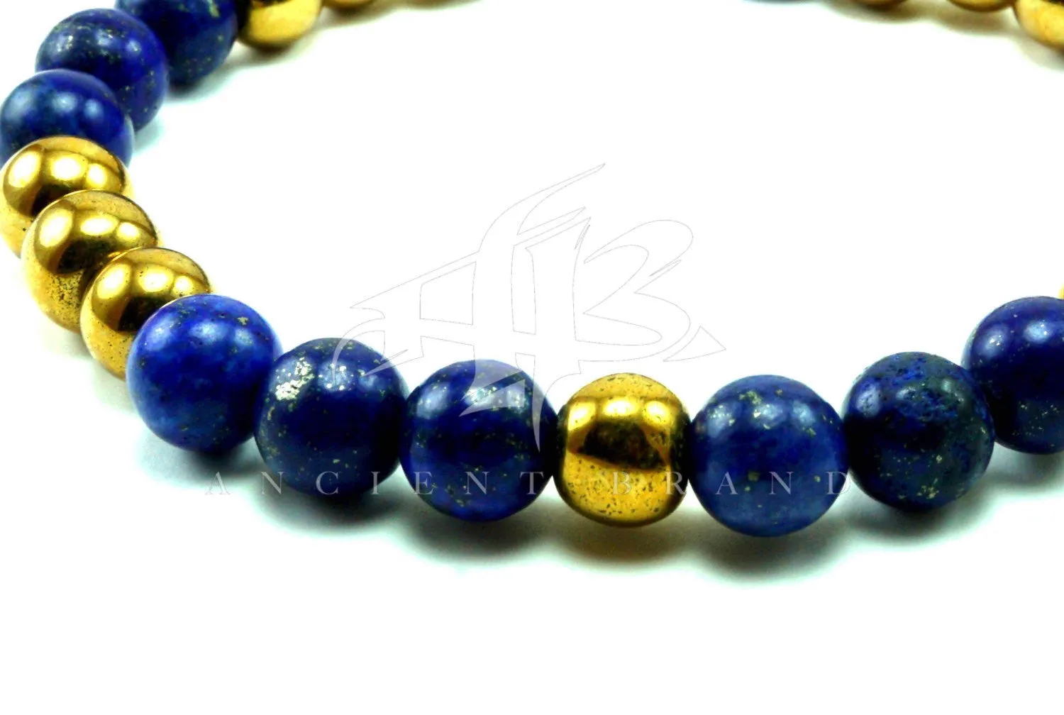 Yaser Gold Blue Lapis Beaded Bracelet