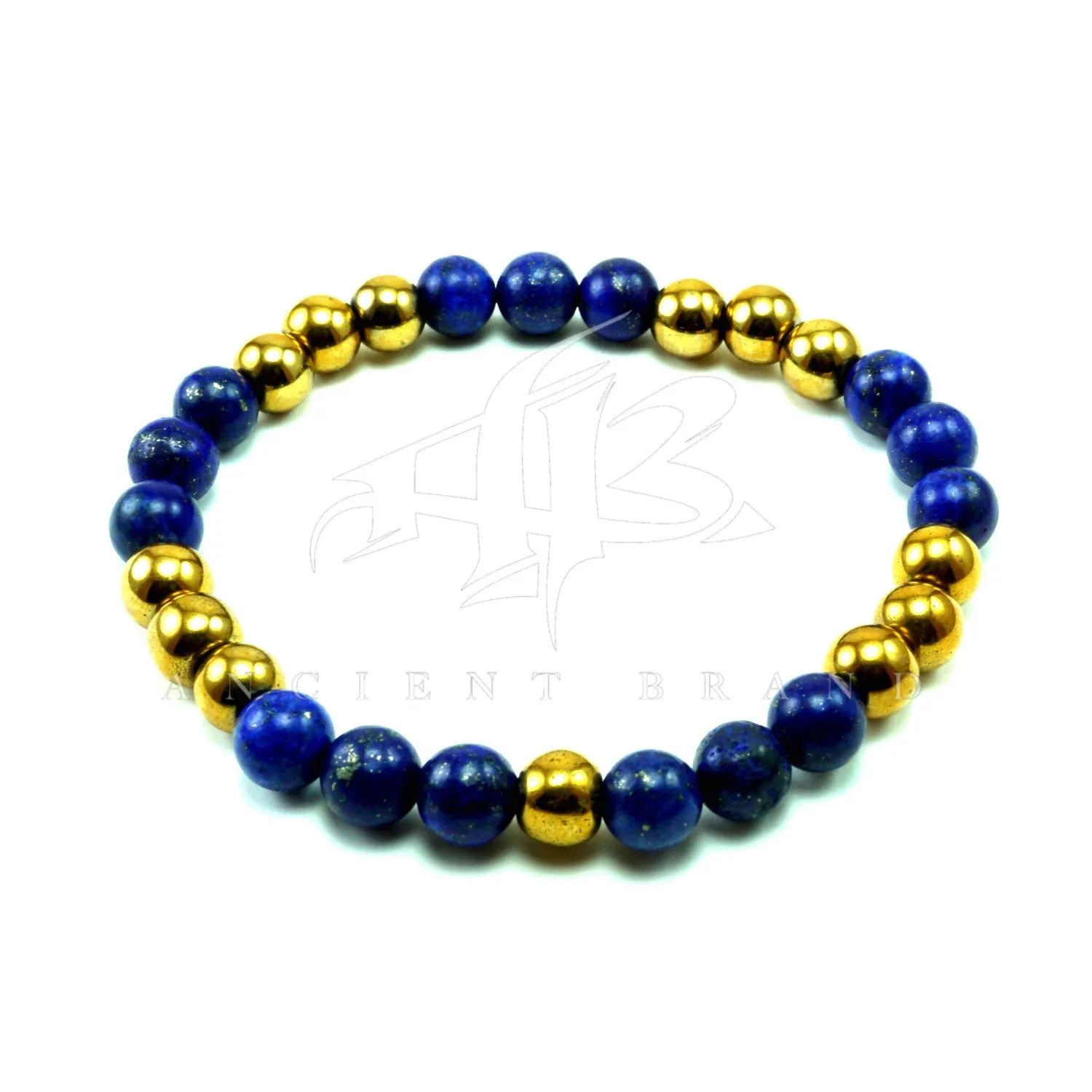 Yaser Gold Blue Lapis Beaded Bracelet