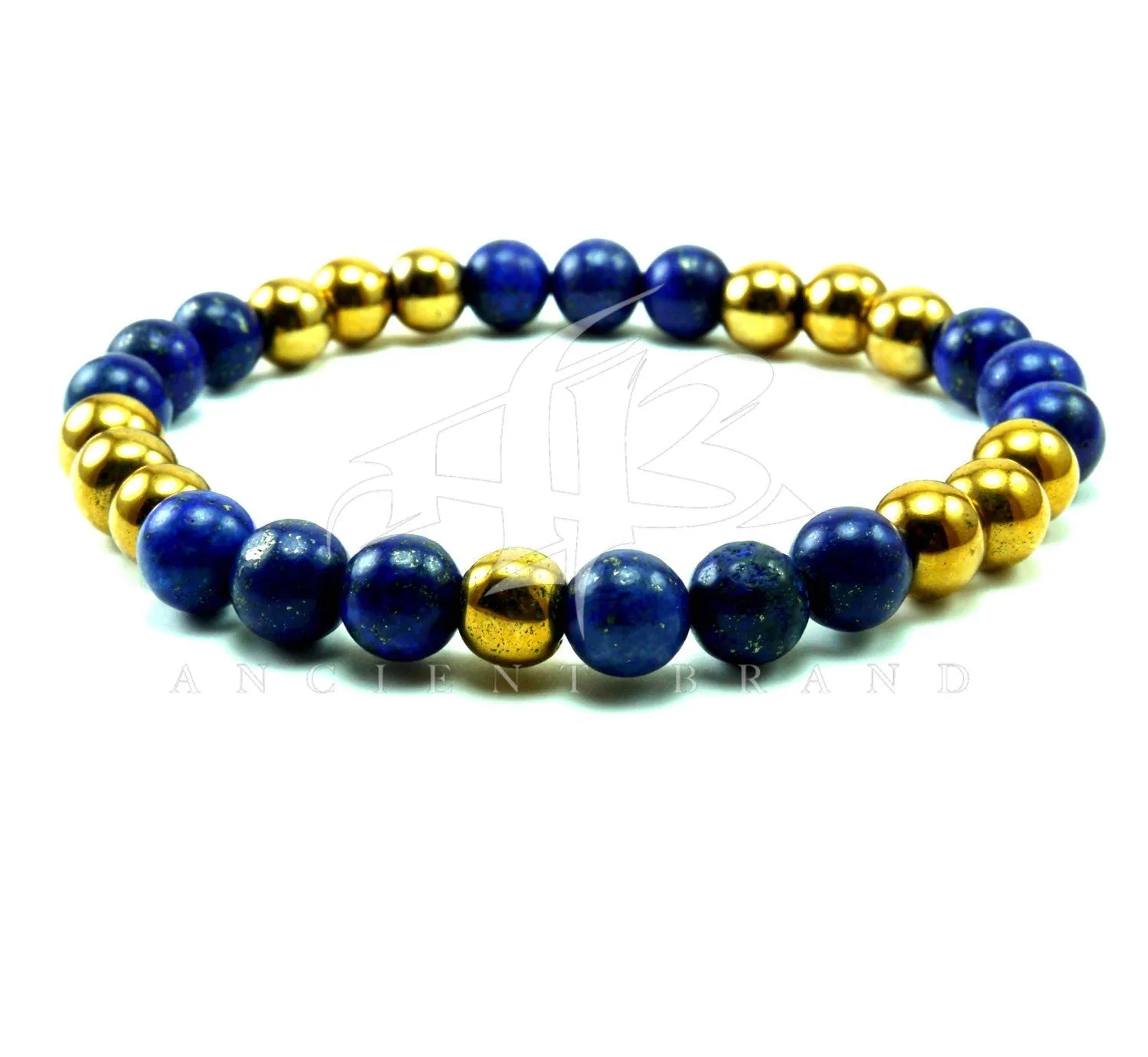 Yaser Gold Blue Lapis Beaded Bracelet